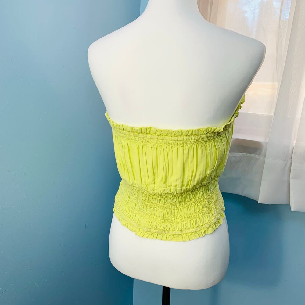 Anthropologie Pilcro Ruffled Smocked Tube Top Size Large - Picture 4 of 7